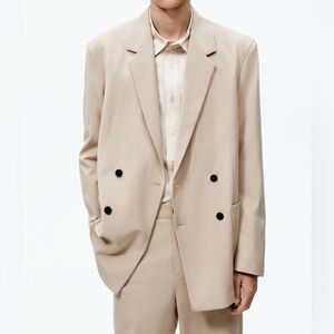 NWT- Zara Double Breasted Suit Blazer